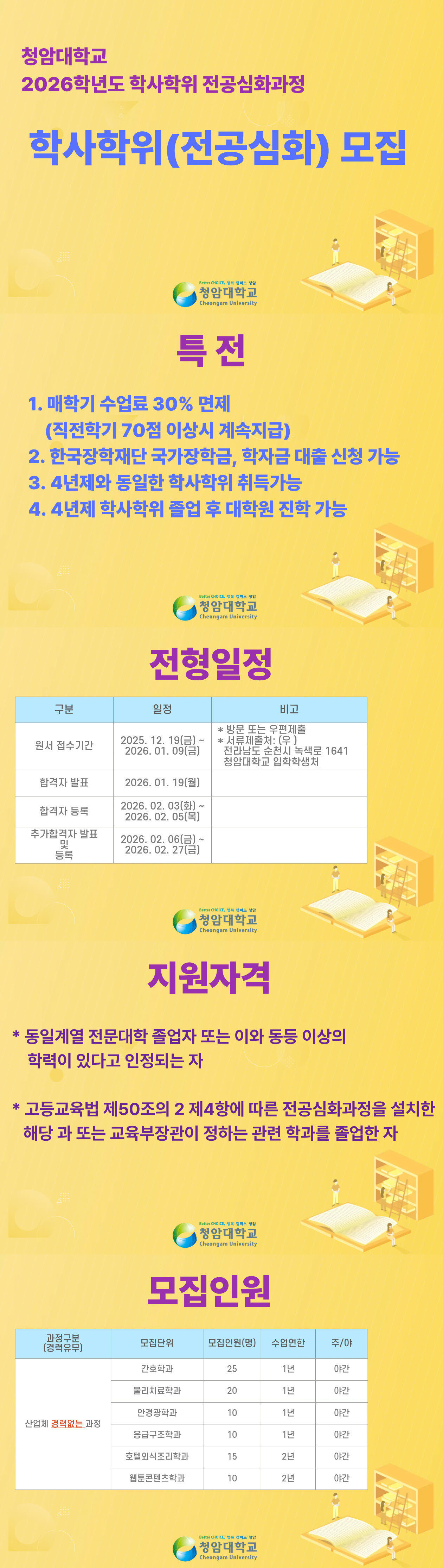 2026학년도 학사학위 전공심화과정 모집 안내