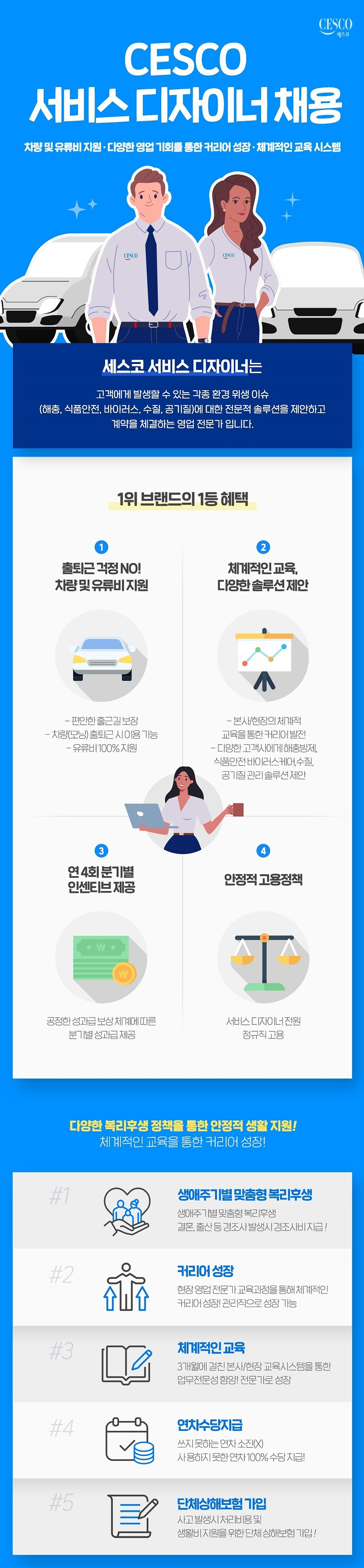 [세스코] 2026년 상반기 전문영업직 신입 대규모 채용 (전국)